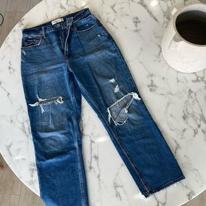 Abercrombie Ankle straight ultra high rise jeans